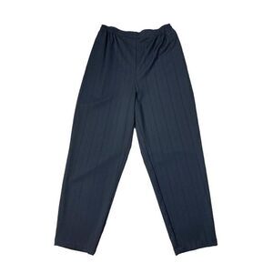Xiao XL Black Pinstripe Pants Art To Wear Office Lagenlook Trouser